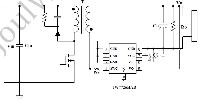 杰華特JW7726HAD芯片100V,10mQ同步整流器