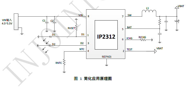 英集芯IP2312單節(jié)電池同步開關(guān)降壓充電 IC