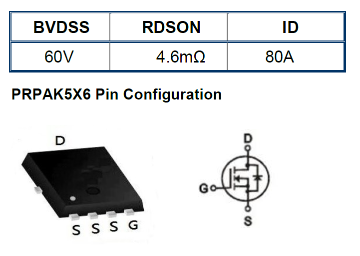 芯控源AGM6014A高單元密度溝槽式N溝道MOSFET