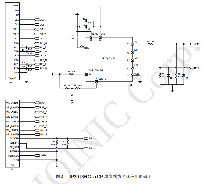 英集芯IP2913H用于USBC和輸出顯示端口備用模式協(xié)議IC