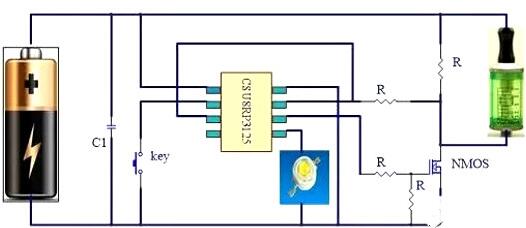 電子煙mos管方案電路圖設計和電子煙專用MOS管型號及詳解